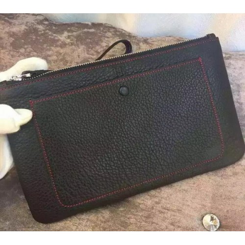 Kopertówka Hermes Grainy Leather H88016 w kolorze czarnym