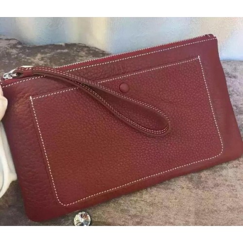 Kopertówka Hermes Grainy Leather H88016 Burgundy