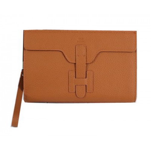 Hermes Jige Clutch Bag Calfskin Leather HQ8059 Wheat