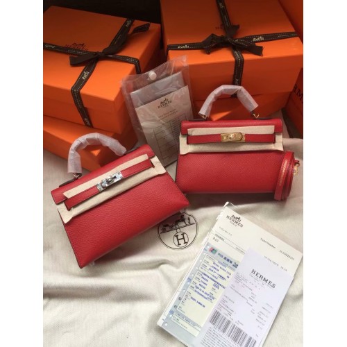 Hermes Kelly 19cm Torebka na ramię Epsom Leather KL19 różowa