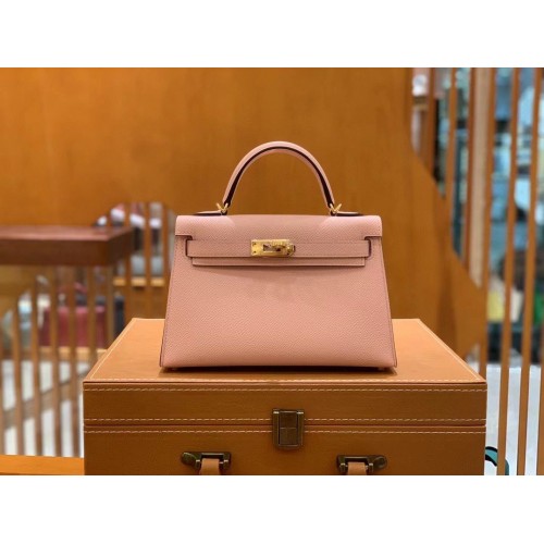 Hermes Kelly 22 cm 25 cm Oryginalna torba ze skóry Epsom KL22 KL25 Nude Pink