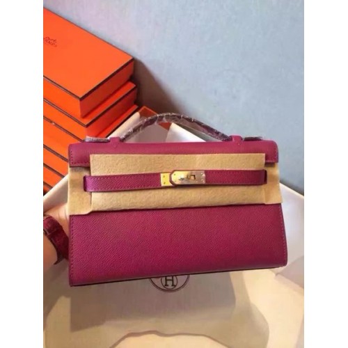 Torba typu tote Hermes Kelly 22 cm, oryginalna skóra, kolor różowy KL22