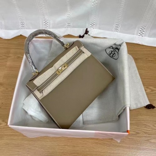 Hermes Kelly 25cm Torebka na ramię Epsom KL2755 Elephant Grey&gold-Tone Metal