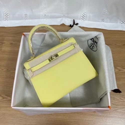 Hermes Kelly 25cm Torebka na ramię Epsom KL2755 metal w odcieniu żółtym i złotym