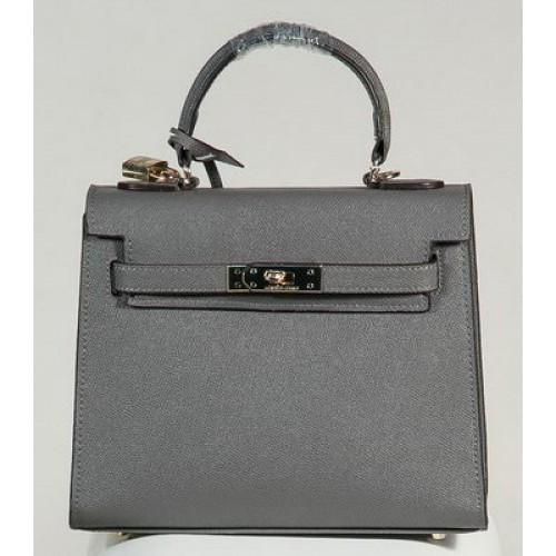 Torba typu tote Hermes Kelly 25 cm, skóra Togo K2138, szara