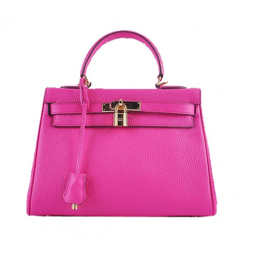 Torebki na ramię Hermes Kelly 28 cm, brzoskwiniowa skóra ziarnista, złoto