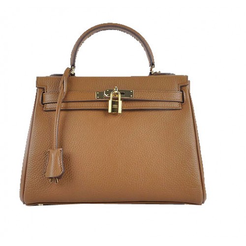Torebki na ramię Hermes Kelly 28 cm, skóra licowa pszeniczna, złota