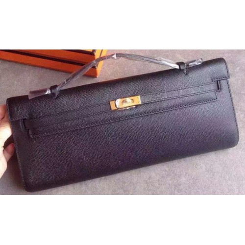 Hermes Kelly 31cm kopertówka ze skóry Epsom KL31 czarna