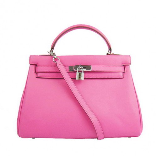 Hermes Kelly 32cm Togo Leather 6108 Fuchsia Silver