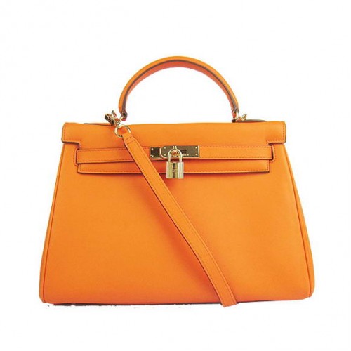 Hermes Kelly 32cm Togo Leather 6108 Orange Golden
