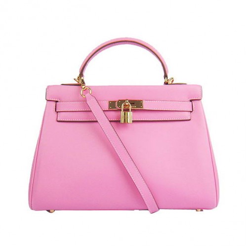Hermes Kelly 32cm Togo Leather 6108 Pink Golden