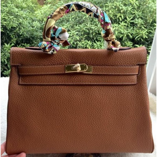 Hermes Kelly 32cm Torba na ramię Brązowa skóra cielęca K32CL Złota