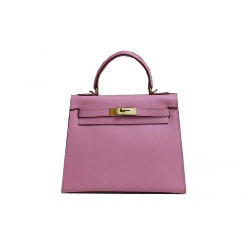 Hermes Kelly 32cm Torba na ramię Różowa skóra Saffiano K32 Złota