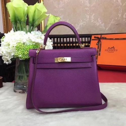 Hermes Kelly 32cm Torba na ramię TOGO Skóra KY32 Fiolet