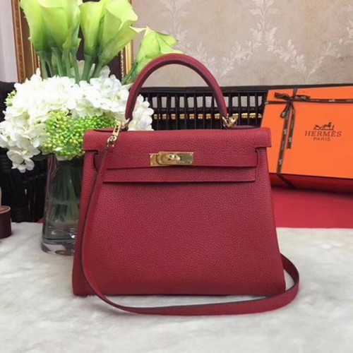 Hermes Kelly 32cm Torba na ramię TOGO Skóra KY32 Czerwona