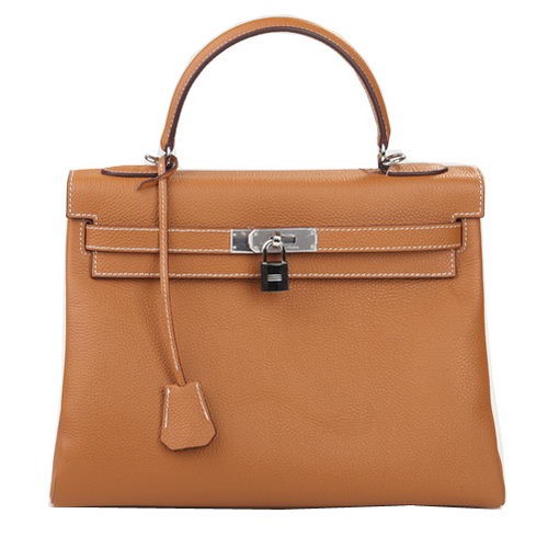Hermes Kelly 32cm Torba na ramię Wheat Original Leather K32 Silver