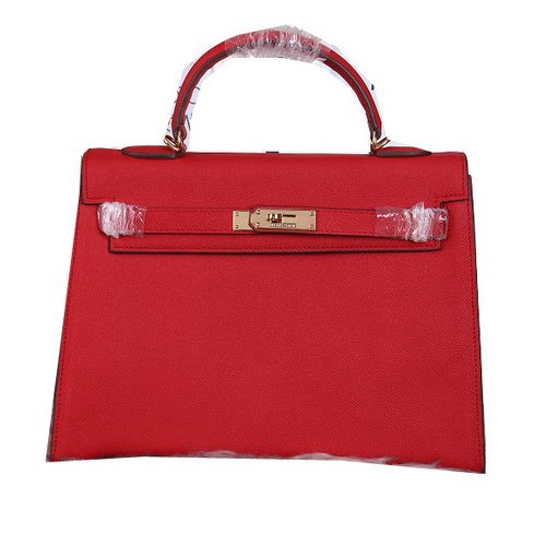Torebki na ramię Hermes Kelly 32 cm, skóra licowa, bordowa