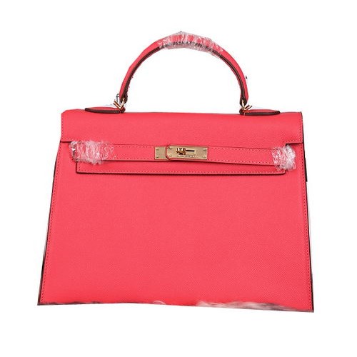 Torebki na ramię Hermes Kelly 32 cm, skóra licowa, czerwona