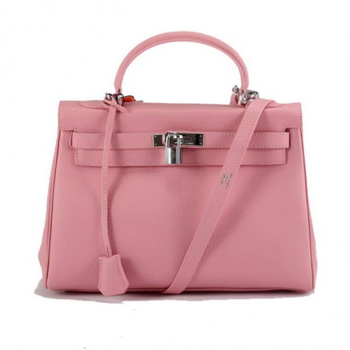 Torebki Hermes Kelly 32 cm Togo Leather 6018 Pink Silver