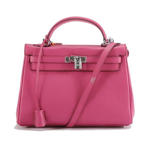 Torebki Hermes Kelly 32 cm Togo Leather 6018 Roseo Silver