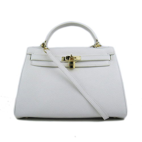 Torebki Hermes Kelly 32cm Togo Leather 6018 White Golden