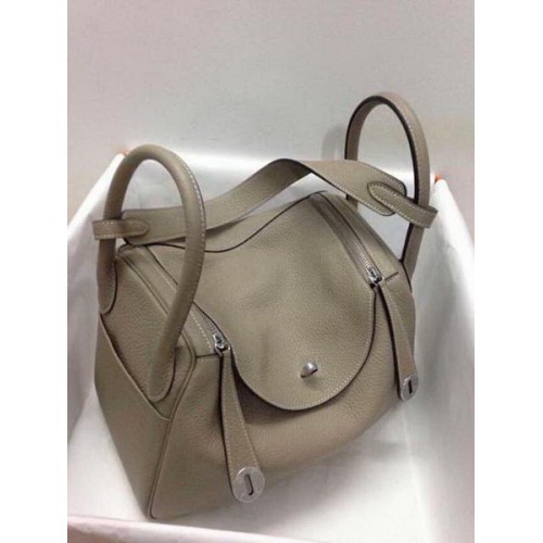 Hermes Lindy 30CM Oryginalna skórzana torba na ramię HLD30 Khaki