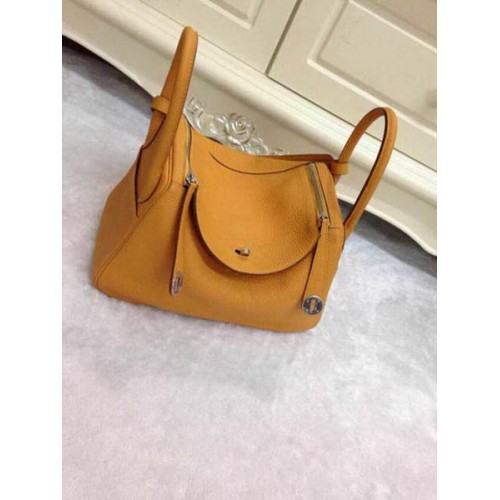 Hermes Lindy 30CM Oryginalna skórzana torba na ramię HLD30 Wheat