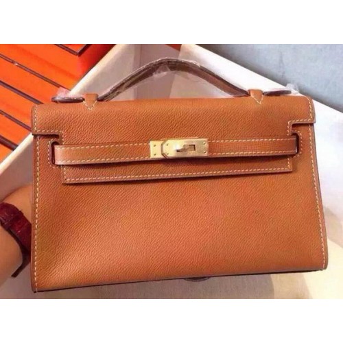 Hermes MINI Kelly 22cm Torba typu tote ze skóry cielęcej K22 Wheat