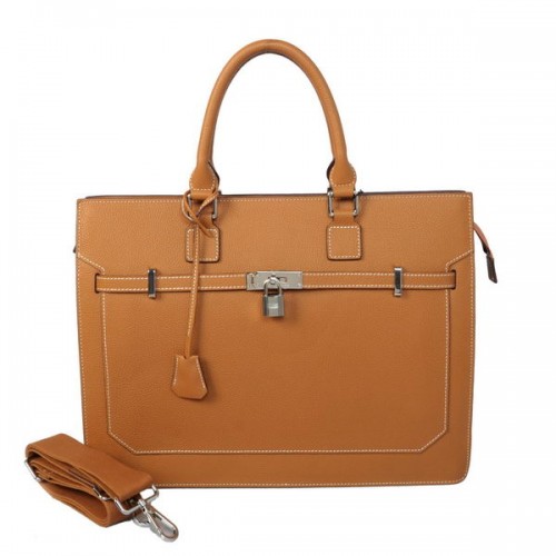 Hermes Kelly Aktówka męska ze skóry cielęcej H5229 Camel