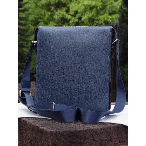 Torba kurierska Hermes, oryginalna skóra cielęca H80014, królewska