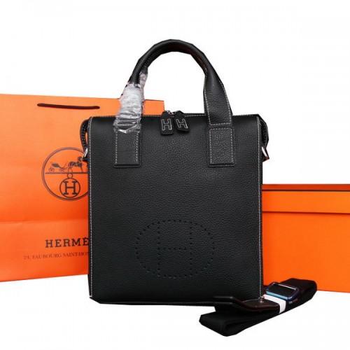 Oryginalna torba typu tote Hermes ze skóry cielęcej M86682 w kolorze czarnym