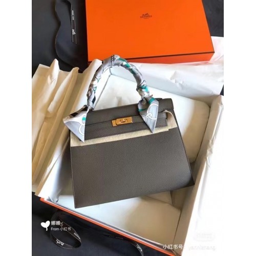 Hermes Original Epsom Leather KEL2578 ciemnoszary