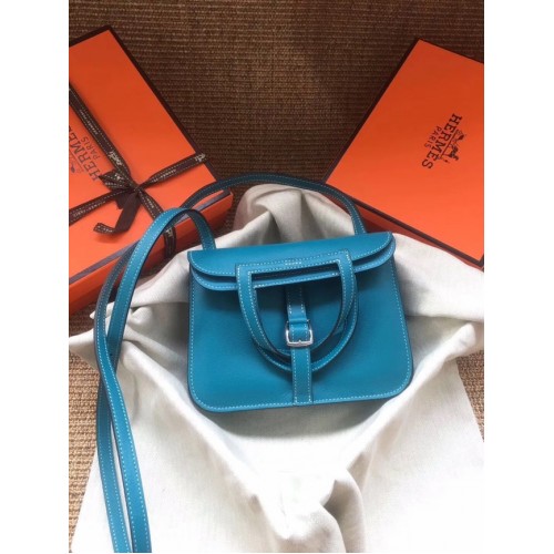 Hermes Original Halzan mini bag H069523 bleu zanzibar