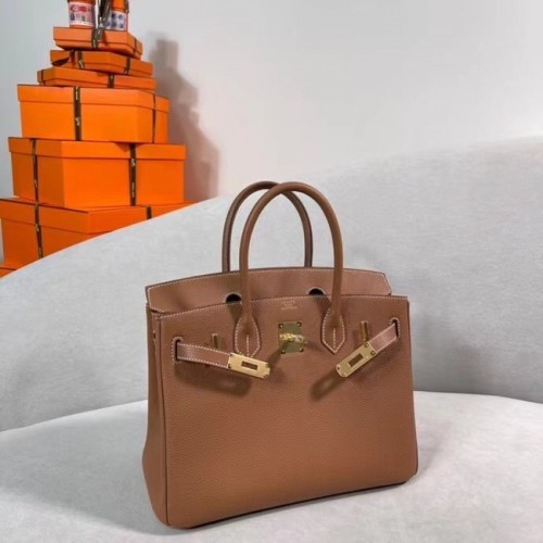 Hermes Original Togo Leather HB30O brązowy