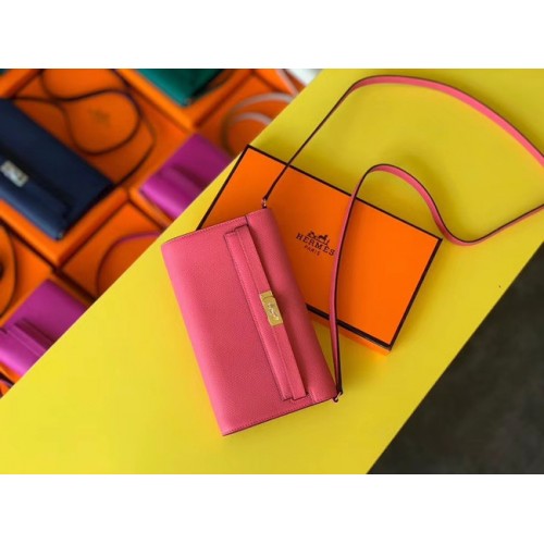 Hermes Original Kelly Espom Leather To Go WoC Bag H4087 rose