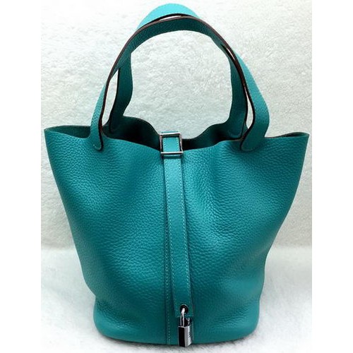 Hermes Picotin Lock 22cm Bags Litchi Leather HPL1048 Green
