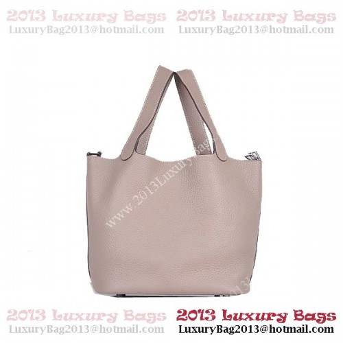 Torebka Hermes Picotin Lock MM ze skóry Clemence 8616 w kolorze szarym