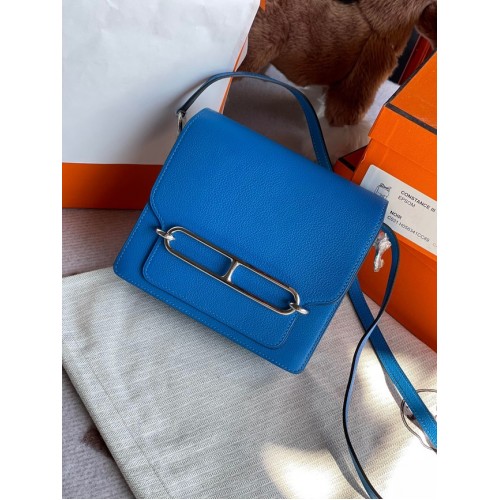 Hermes Roulis 19cm Evercolor 9D H9003 Electro optic blue&Silver