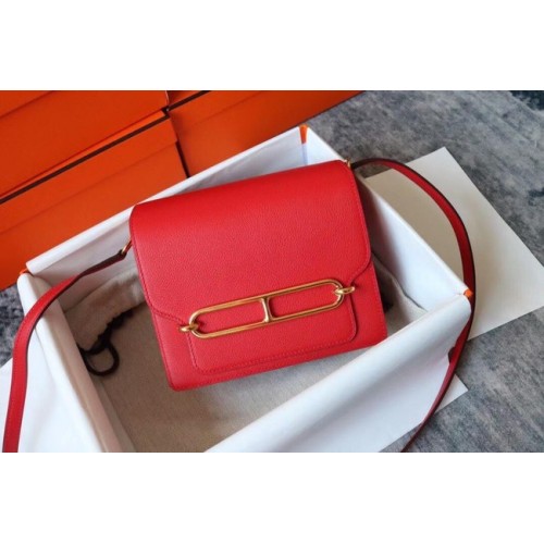 Hermes Roulis 19cm Evercolor 9D H9003 red&Gold