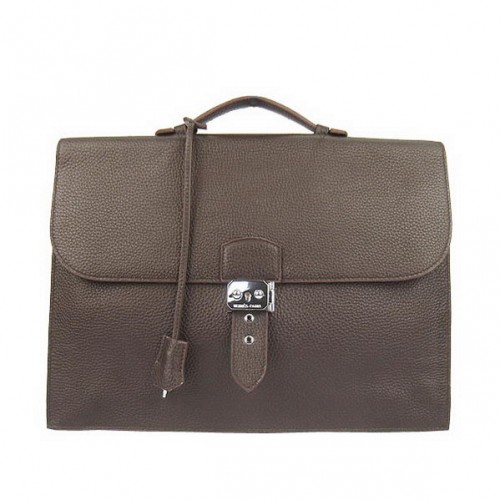 Hermes Sac Depeche 38cm Aktówka Clemence Brown