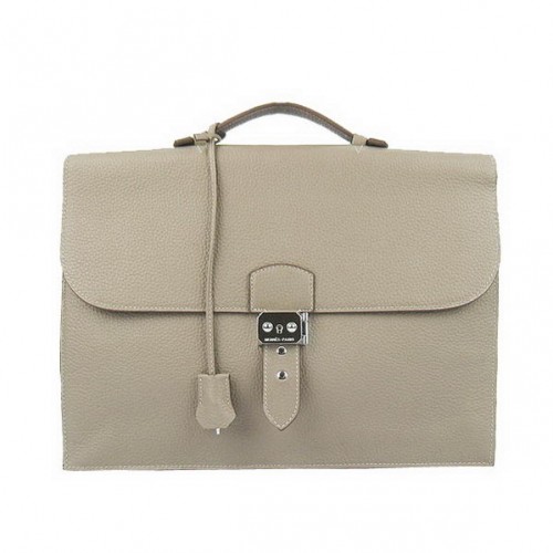 Hermes Sac Depeche 38cm Aktówka Clemence Grey