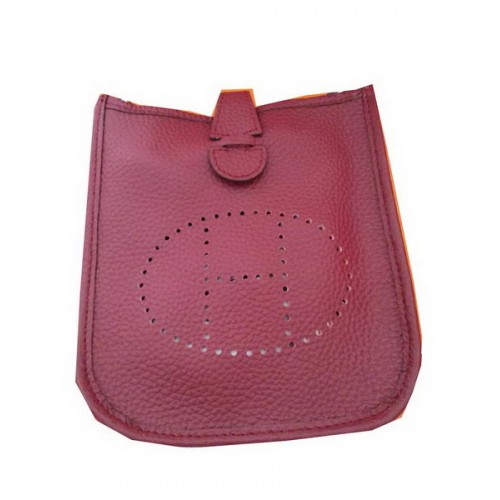 Hermes mini Evelyne Messenger Bag H1608S Burgundy