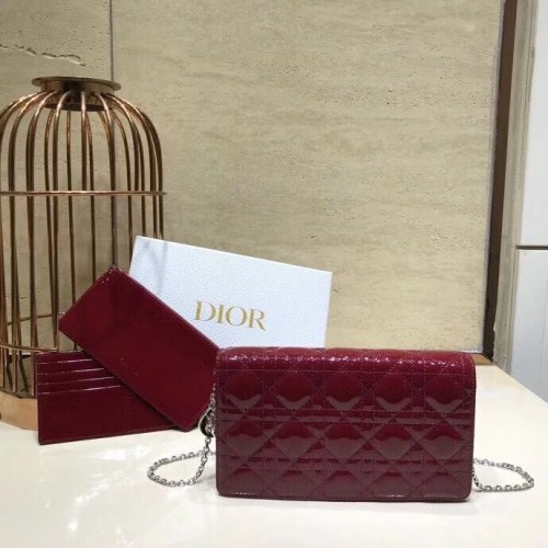 PORTFEL LADY DIOR Z CIELENEJ SKÓRY C9025A Burgundowy