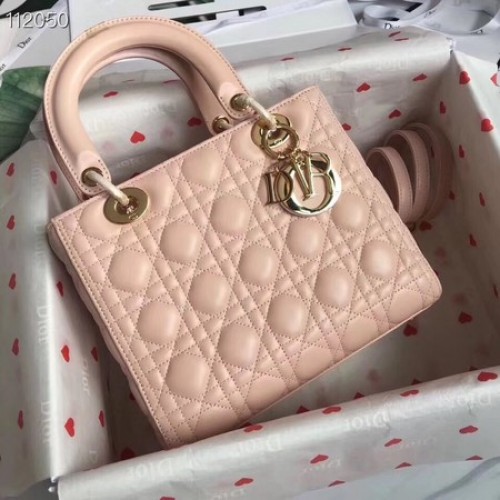 TOREBKA LADY DIOR LAMBSKIN CAL44550 różowa