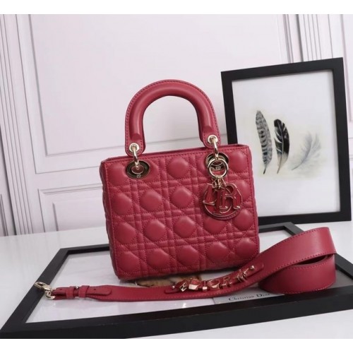 LADY DIOR MY ABCDIOR BAG Cannage Lambskin M0538E red