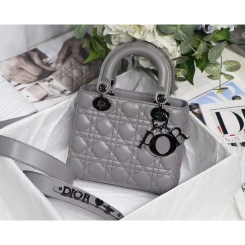 LADY DIOR MY ABCDIOR BAG Cannage Lambskin M0538I szary