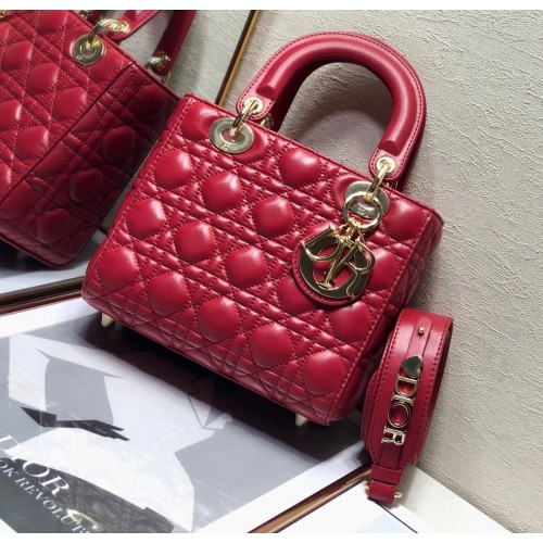 LADY DIOR MY ABCDIOR BAG Cannage Lambskin M0538O Red