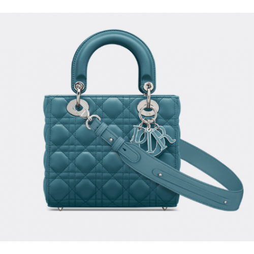 LADY DIOR MY ABCDIOR BAG Cannage Lambskin M0538O niebieski