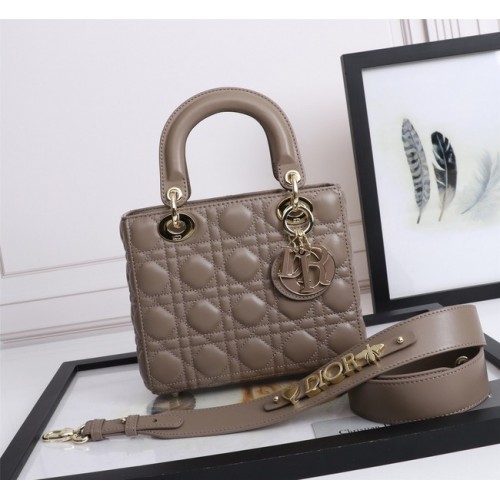 LADY DIOR MY ABCDIOR BAG Cannage Lambskin M0538O ciemnoszary