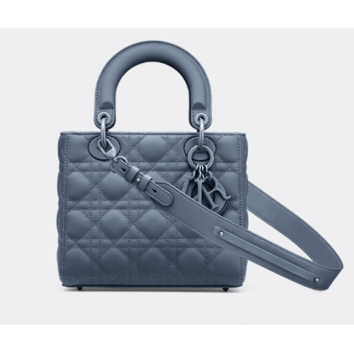 LADY DIOR MY ABCDIOR BAG Ciemnoniebieski dżins Ultramatte Cannage Calfskin M0538SLOI